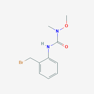 molecular formula C10H13BrN2O2 B14795885 3-(2-(Bromomethyl)phenyl)-1-methoxy-1-methylurea 