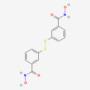molecular formula C14H12N2O4S2 B14795916 3,3'-Disulfanediylbis(N-hydroxybenzamide) 