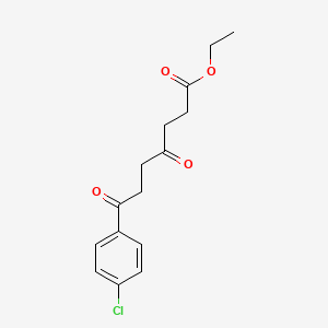 molecular formula C15H17ClO4 B14795956 Ethyl 7-(4-chlorophenyl)-4,7-dioxoheptanoate 