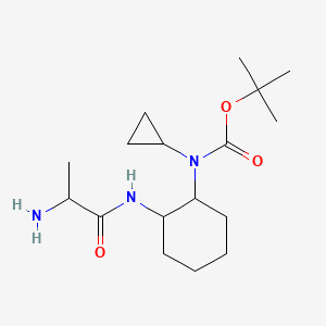 molecular formula C17H31N3O3 B14795976 tert-Butyl (2-((S)-2-aminopropanamido)cyclohexyl)(cyclopropyl)carbamate 