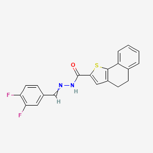 molecular formula C20H14F2N2OS B14796029 N-[(3,4-difluorophenyl)methylideneamino]-4,5-dihydrobenzo[g][1]benzothiole-2-carboxamide 