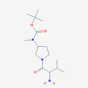 molecular formula C15H29N3O3 B14796101 tert-butyl N-[1-(2-amino-3-methylbutanoyl)pyrrolidin-3-yl]-N-methylcarbamate 