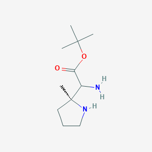 molecular formula C11H22N2O2 B14796121 tert-butyl 2-amino-2-[(2S)-2-methylpyrrolidin-2-yl]acetate 