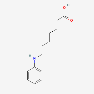 molecular formula C13H19NO2 B14796173 Heptanoic acid, 7-(phenylamino)- 