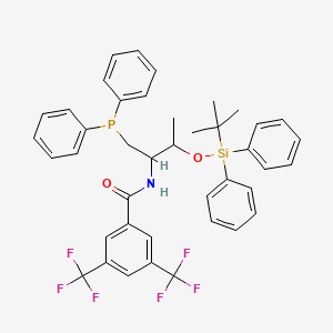molecular formula C41H40F6NO2PSi B14796212 N-[(1S,2R)-2-[[(1,1-Dimethylethyl)diphenylsilyl]oxy]-1-[(diphenylphosphino)methyl]propyl]-3,5-bis(trifluoromethyl)benzamide 