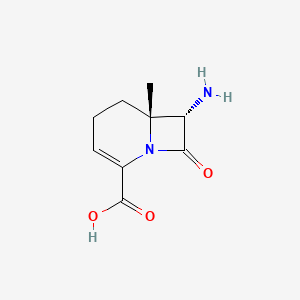 molecular formula C9H12N2O3 B14796242 rel-(6R,7S)-7-Amino-6-methyl-8-oxo-1-azabicyclo[4.2.0]oct-2-ene-2-carboxylic acid 