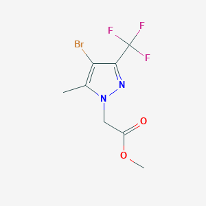 molecular formula C8H8BrF3N2O2 B1479631 methyl 2-(4-bromo-5-methyl-3-(trifluoromethyl)-1H-pyrazol-1-yl)acetate CAS No. 2098135-17-0