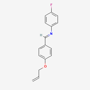 molecular formula C16H14FNO B14796467 Benzenamine, 4-fluoro-N-[[4-(2-propenyloxy)phenyl]methylene]- 