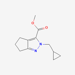 molecular formula C12H16N2O2 B1479652 Methyl 2-(cyclopropylmethyl)-2,4,5,6-tetrahydrocyclopenta[c]pyrazole-3-carboxylate CAS No. 2098090-30-1