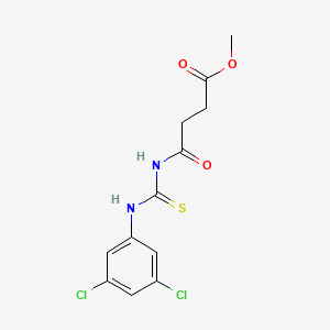 molecular formula C12H12Cl2N2O3S B14796773 Methyl 4-{[(3,5-dichlorophenyl)carbamothioyl]amino}-4-oxobutanoate 