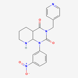 molecular formula C19H19N5O4 B14796797 Pyrido[2,3-d]pyrimidine-2,4(1H,3H)-dione,1-(3-nitrophenyl)-3-(4-pyridinylmethyl)- 