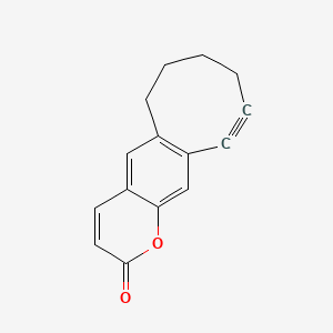 molecular formula C15H12O2 B14796819 10,11-Didehydro-6,7,8,9-tetrahydro-2H-cycloocta[g]-1-benzopyran-2-one 