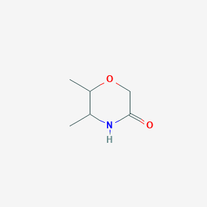 molecular formula C6H11NO2 B14796827 5,6-Dimethylmorpholin-3-one 
