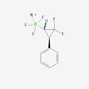 molecular formula C9H7BF5K B14796881 Potassium ((1S,3R)-2,2-difluoro-3-phenylcyclopropyl)trifluoroborate 