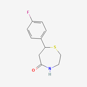 molecular formula C11H12FNOS B14796901 7-(4-Fluorophenyl)-1,4-thiazepan-5-one 