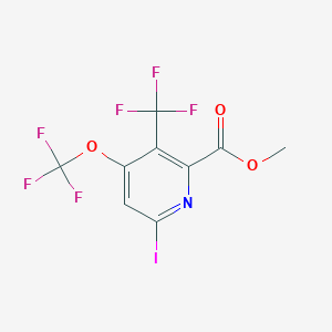 molecular formula C9H4F6INO3 B14796934 Methyl 6-iodo-4-(trifluoromethoxy)-3-(trifluoromethyl)pyridine-2-carboxylate 