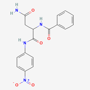 molecular formula C17H16N4O5 B14797049 2-benzamido-N-(4-nitrophenyl)butanediamide 