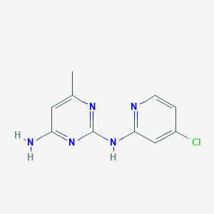 molecular formula C10H10ClN5 B14797182 N~2~-(4-chloropyridin-2-yl)-6-methylpyrimidine-2,4-diamine 