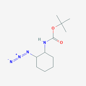 molecular formula C11H20N4O2 B14797221 Carbamic acid, N-[(1S,2R)-2-azidocyclohexyl]-, 1,1-dimethylethyl ester 