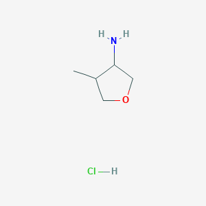 molecular formula C5H12ClNO B14797268 trans-3-Furanamine, tetrahydro-4-methyl-hydrochloride 