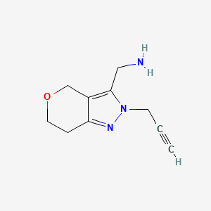 molecular formula C10H13N3O B1479737 (2-(Prop-2-yn-1-yl)-2,4,6,7-tetrahydropyrano[4,3-c]pyrazol-3-yl)methanamine CAS No. 2092231-36-0