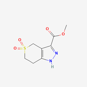 molecular formula C8H10N2O4S B1479741 Methyl 2,4,6,7-tetrahydrothiopyrano[4,3-c]pyrazole-3-carboxylate 5,5-dioxide CAS No. 2098138-36-2