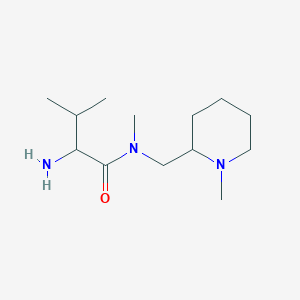 molecular formula C13H27N3O B14797545 2-Amino-N,3-dimethyl-N-(((S)-1-methylpiperidin-2-yl)methyl)butanamide 