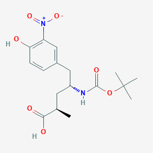 molecular formula C17H24N2O7 B14797601 (2R,4R)-4-((tert-Butoxycarbonyl)amino)-5-(4-hydroxy-3-nitrophenyl)-2-methylpentanoic acid 