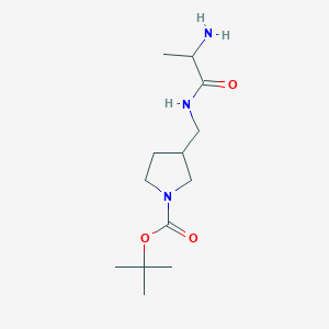 molecular formula C13H25N3O3 B14797615 Tert-butyl 3-[(2-aminopropanoylamino)methyl]pyrrolidine-1-carboxylate 