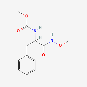 molecular formula C12H16N2O4 B14797780 methyl N-[1-(methoxyamino)-1-oxo-3-phenylpropan-2-yl]carbamate 