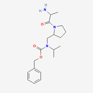 molecular formula C19H29N3O3 B14797850 Benzyl (((S)-1-((S)-2-aminopropanoyl)pyrrolidin-2-yl)methyl)(isopropyl)carbamate 