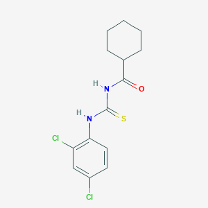 molecular formula C14H16Cl2N2OS B14797902 N-[(2,4-dichlorophenyl)carbamothioyl]cyclohexanecarboxamide 