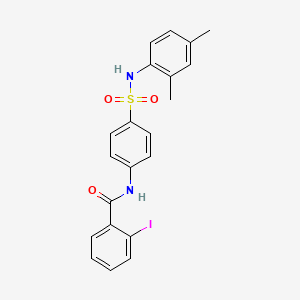 molecular formula C21H19IN2O3S B14797938 N-{4-[(2,4-dimethylphenyl)sulfamoyl]phenyl}-2-iodobenzamide 