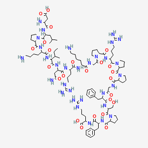 molecular formula C100H159N31O24 B14797954 H-DL-Asp-DL-Leu-DL-Pro-DL-Lys-DL-xiIle-DL-Asn-DL-Arg-DL-Lys-Gly-DL-Pro-DL-Arg-DL-Pro-DL-Pro-Gly-DL-Phe-DL-Ser-DL-Pro-DL-Phe-DL-Arg-OH 