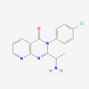 molecular formula C15H13ClN4O B14797965 2-(1-Aminoethyl)-3-(4-chlorophenyl)pyrido[2,3-d]pyrimidin-4-one 