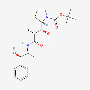 molecular formula C23H36N2O5 B14798113 tert-butyl (2S)-2-[(1R,2R)-3-[[(1R,2R)-1-hydroxy-1-phenylpropan-2-yl]amino]-1-methoxy-2-methyl-3-oxopropyl]pyrrolidine-1-carboxylate 