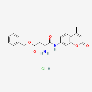 molecular formula C21H21ClN2O5 B14798364 L-Aspartic acid beta-benzyl ester 7-amido-4-methylcoumarin hydrochloride 