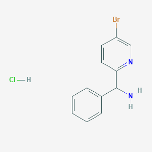 molecular formula C12H12BrClN2 B14798545 (5-Bromopyridin-2-yl)-phenylmethanamine;hydrochloride 