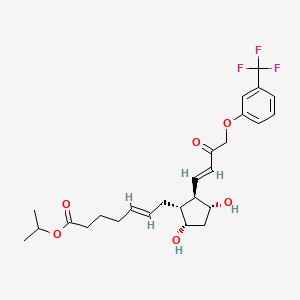 molecular formula C26H33F3O6 B14798666 propan-2-yl (E)-7-[(1R,2R,3R,5S)-3,5-dihydroxy-2-[(E)-3-oxo-4-[3-(trifluoromethyl)phenoxy]but-1-enyl]cyclopentyl]hept-5-enoate 