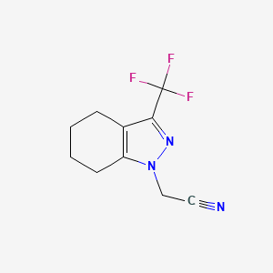 molecular formula C10H10F3N3 B1479877 2-(3-(trifluoromethyl)-4,5,6,7-tetrahydro-1H-indazol-1-yl)acetonitrile CAS No. 2098008-55-8