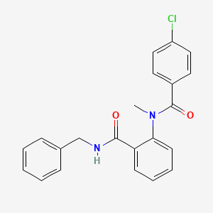molecular formula C22H19ClN2O2 B14798771 N-[2-(benzylcarbamoyl)phenyl]-4-chloro-N-methylbenzamide 