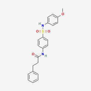 molecular formula C22H22N2O4S B14798852 N-{4-[(4-methoxyphenyl)sulfamoyl]phenyl}-3-phenylpropanamide 