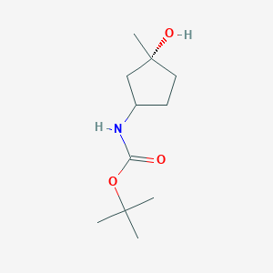 molecular formula C11H21NO3 B14798976 tert-butyl N-[(3R)-3-hydroxy-3-methylcyclopentyl]carbamate 