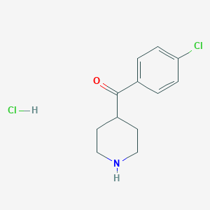 molecular formula C12H15Cl2NO B014799 (4-Chlorophenyl)(piperidin-4-yl)methanone hydrochloride CAS No. 55695-51-7