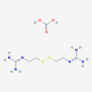 molecular formula C7H18N6O3S2 B14799021 Guanidinoethyldisulfide bicarbonate 