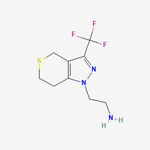 2-(3-(trifluoromethyl)-6,7-dihydrothiopyrano[4,3-c]pyrazol-1(4H)-yl)ethan-1-amine