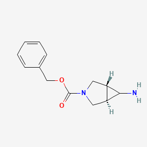 molecular formula C13H16N2O2 B14799053 benzyl (1R,5R)-6-amino-3-azabicyclo[3.1.0]hexane-3-carboxylate 