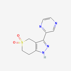 3-(Pyrazin-2-yl)-1,4,6,7-tetrahydrothiopyrano[4,3-c]pyrazole 5,5-dioxide