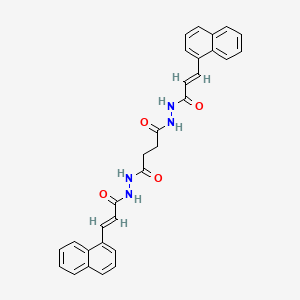 molecular formula C30H26N4O4 B14799072 N'~1~,N'~4~-bis[(2E)-3-(naphthalen-1-yl)prop-2-enoyl]butanedihydrazide 