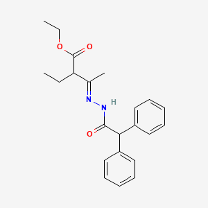 molecular formula C22H26N2O3 B14799087 ethyl (3E)-3-[2-(diphenylacetyl)hydrazinylidene]-2-ethylbutanoate 